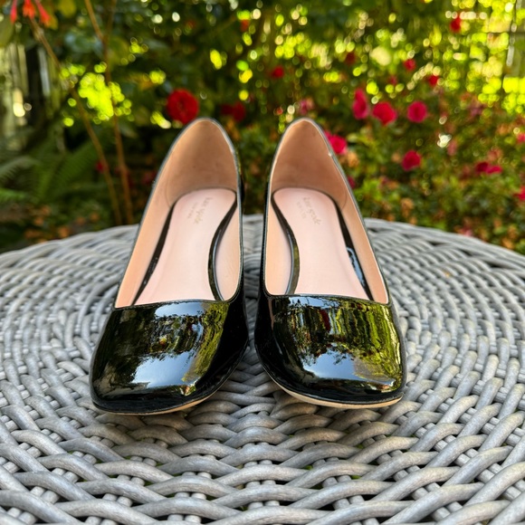 Kate Spade Kylah Square Toe Pump Black Patent Sz 7.5 - Picture 4 of 12